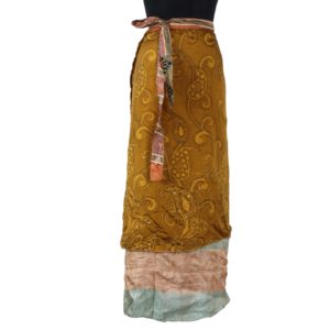 Vintage Silk Magic Wrap Skirt SW782