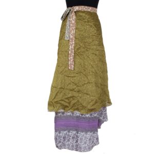 Vintage Silk Magic Wrap Skirt SW822