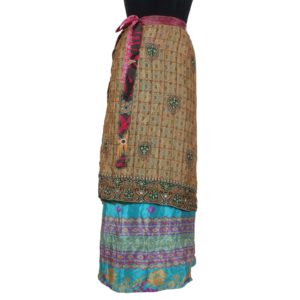Vintage Silk Magic Wrap Skirt SW824