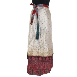 Vintage Silk Magic Wrap Skirt SW825