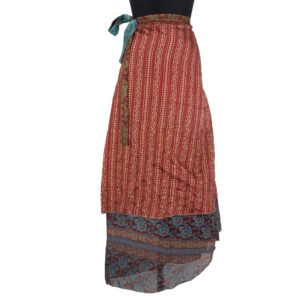 Vintage Silk Magic Wrap Skirt SW830