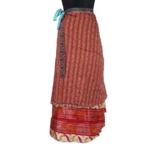 Vintage Silk Magic Wrap Skirt SW832