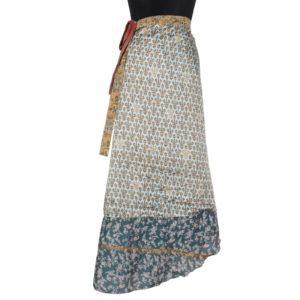 Vintage Silk Magic Wrap Skirt SW836