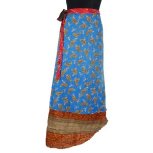 Vintage Silk Magic Wrap Skirt SW837