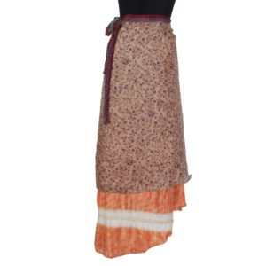 Vintage Silk Magic Wrap Skirt SW842