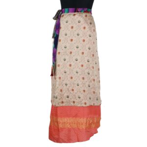Vintage Silk Magic Wrap Skirt SW843