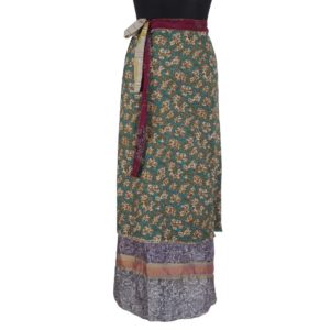 Vintage Silk Magic Wrap Skirt SW851