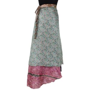 Vintage Silk Magic Wrap Skirt SW858
