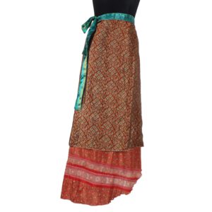 Vintage Silk Magic Wrap Skirt SW869