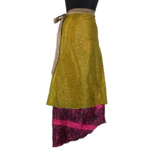 Vintage Silk Magic Wrap Skirt SW870