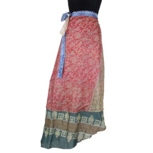 Vintage Silk Magic Wrap Skirt SW876