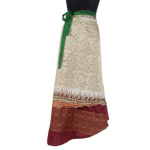 Vintage Silk Magic Wrap Skirt SW881