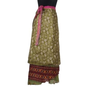Vintage Silk Magic Wrap Skirt SW883