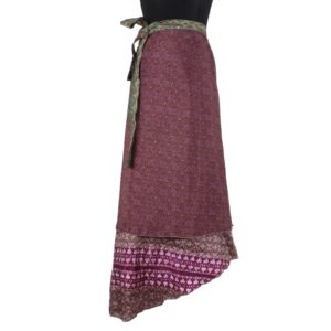 Vintage Silk Magic Wrap Skirt SW885