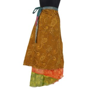 Vintage Silk Magic Wrap Skirt SW890