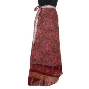 Vintage Silk Magic Wrap Skirt SW891