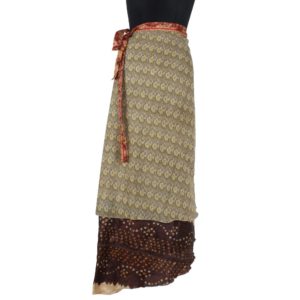 Vintage Silk Magic Wrap Skirt SW895