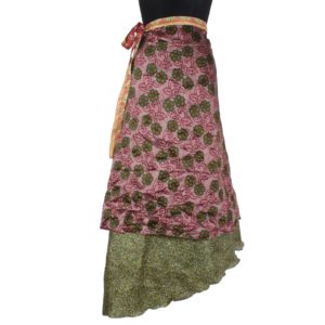 Vintage Silk Magic Wrap Skirt SW896