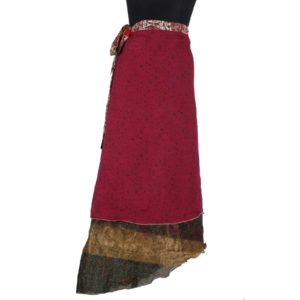 Vintage Silk Magic Wrap Skirt SW906