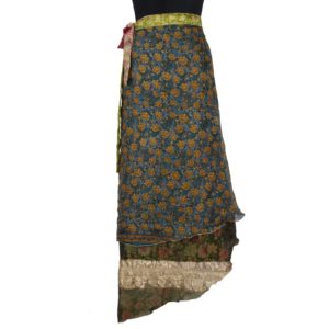 Vintage Silk Magic Wrap Skirt SW951