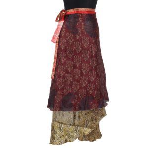 Vintage Silk Magic Wrap Skirt SW953