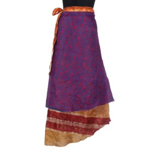 Vintage Silk Magic Wrap Skirt SW955