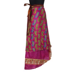 Vintage Silk Magic Wrap Skirt SW956