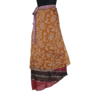 Vintage Silk Magic Wrap Skirt SW957