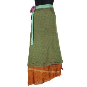Vintage Silk Magic Wrap Skirt SW965