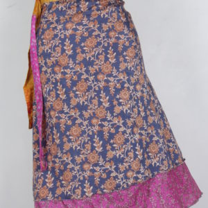 Medium Size Vintage Silk Magic Wrap Skirt SWM071