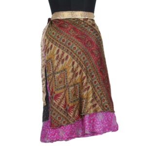 Medium Size Vintage Silk Magic Wrap Skirt SWM076