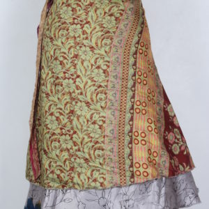 Medium Size Vintage Silk Magic Wrap Skirt SWM083