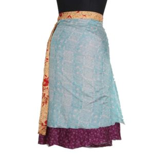 Medium Size Vintage Silk Magic Wrap Skirt SWM093