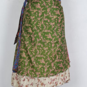 Medium Size Vintage Silk Magic Wrap Skirt SWM094