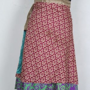 Medium Size Vintage Silk Magic Wrap Skirt SWM095