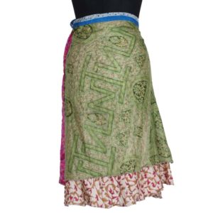 Medium Size Vintage Silk Magic Wrap Skirt SWM117