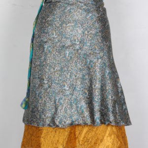 Medium Size Vintage Silk Magic Wrap Skirt SWM135