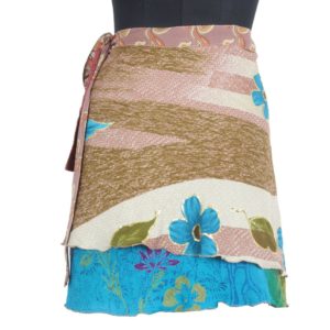 Mini Size Vintage Silk Magic Wrap Skirt SWS113