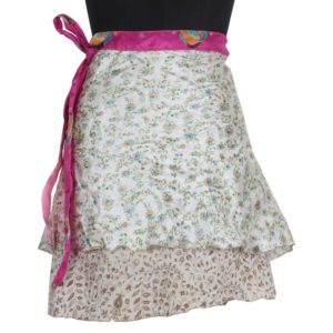 Mini Size Vintage Silk Magic Wrap Skirt SWS114