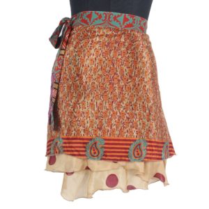 Mini Size Vintage Silk Magic Wrap Skirt SWS116