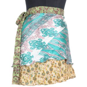 Mini Size Vintage Silk Magic Wrap Skirt SWS117