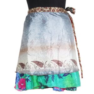 Mini Size Vintage Silk Magic Wrap Skirt SWS123