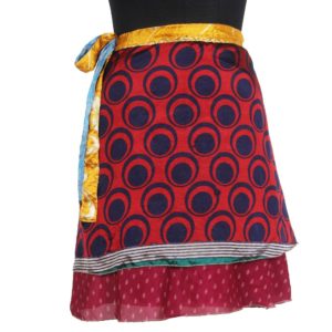 Mini Size Vintage Silk Magic Wrap Skirt SWS124