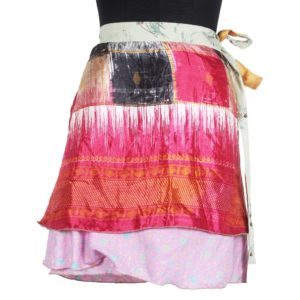 Mini Size Vintage Silk Magic Wrap Skirt SWS128