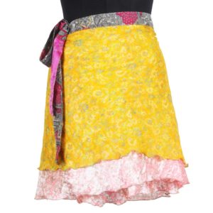 Mini Size Vintage Silk Magic Wrap Skirt SWS130