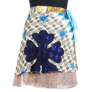 Mini Size Vintage Silk Magic Wrap Skirt SWS135