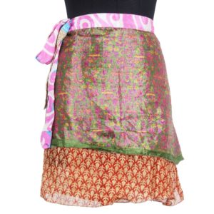 Mini Size Vintage Silk Magic Wrap Skirt SWS137