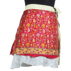 Mini Size Vintage Silk Magic Wrap Skirt SWS138