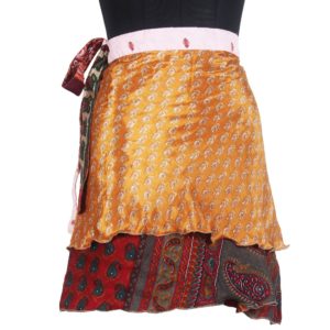 Mini Size Vintage Silk Magic Wrap Skirt SWS140