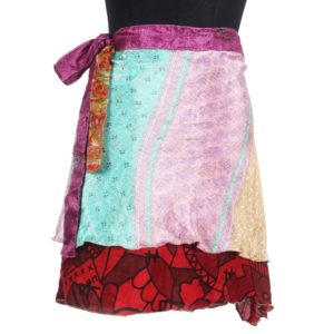 Mini Size Vintage Silk Magic Wrap Skirt SWS141